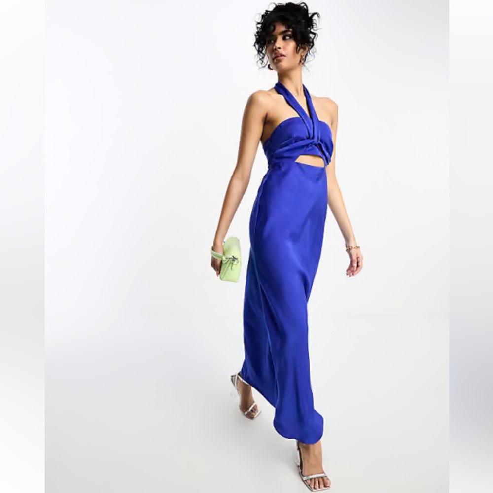 Blue Halter Dress